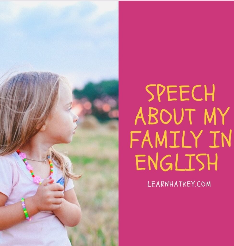 speech on my family in english