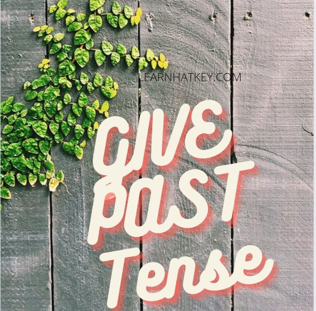 Give Past Tense Soakploaty