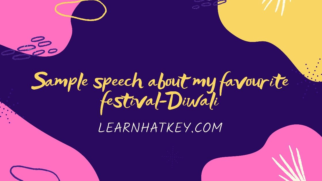 speech on my favourite festival diwali