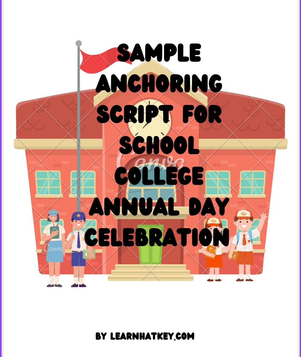 welcome speech anchoring script for annual day