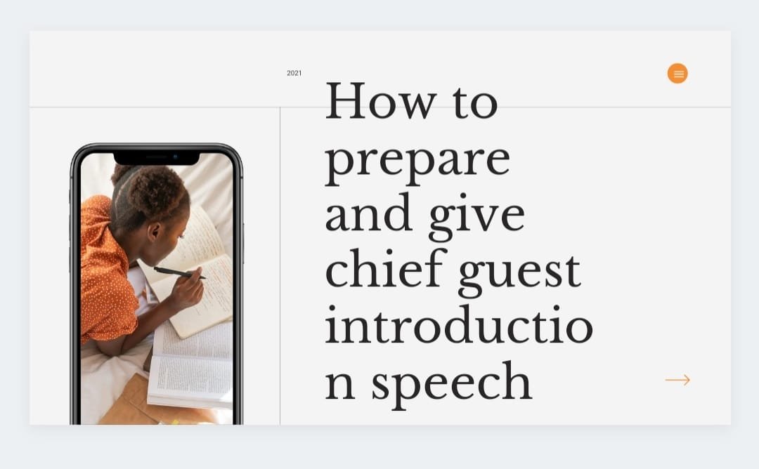 How to prepare and give a chief guest introduction speech
