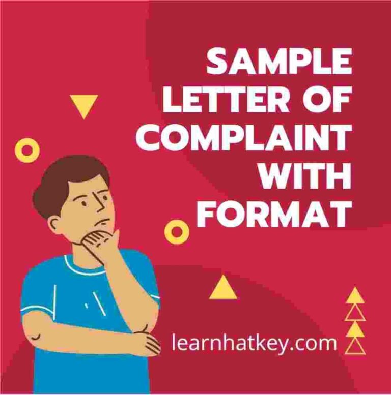 Example Letter Of Complaint To Mp