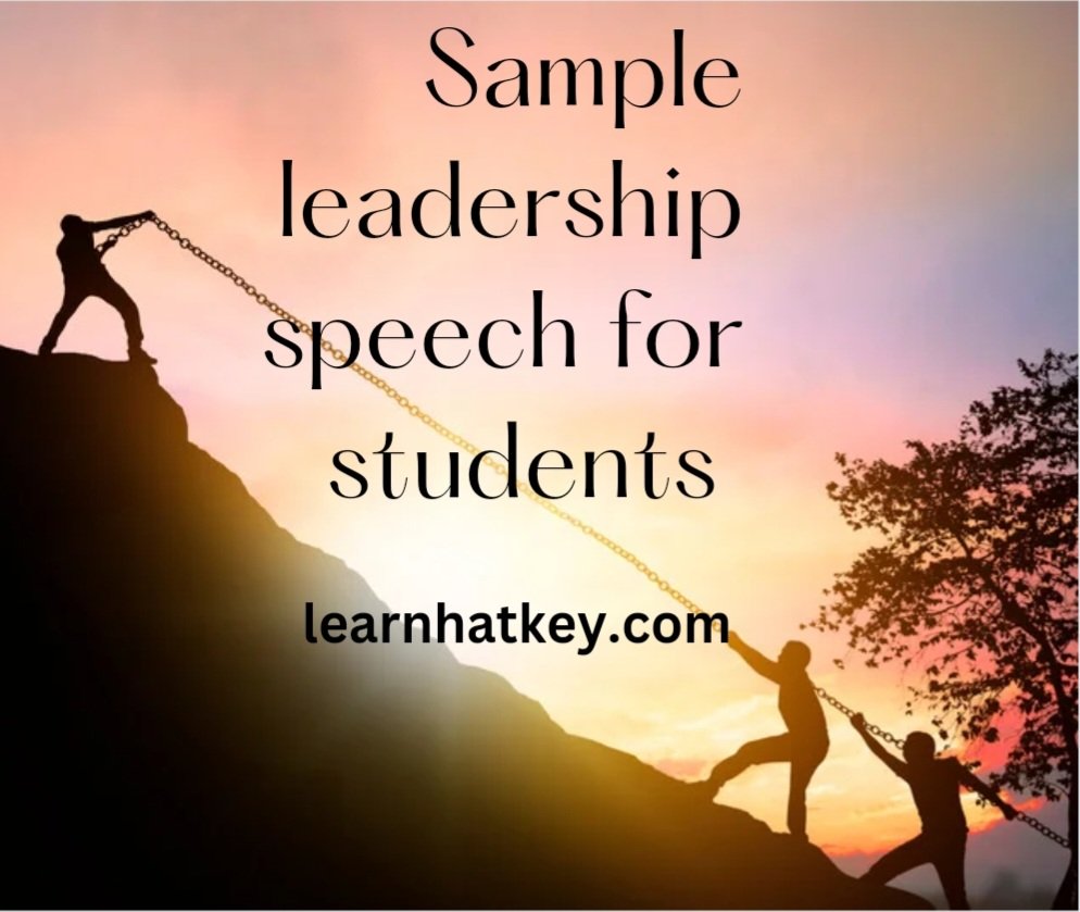 speech on student leadership